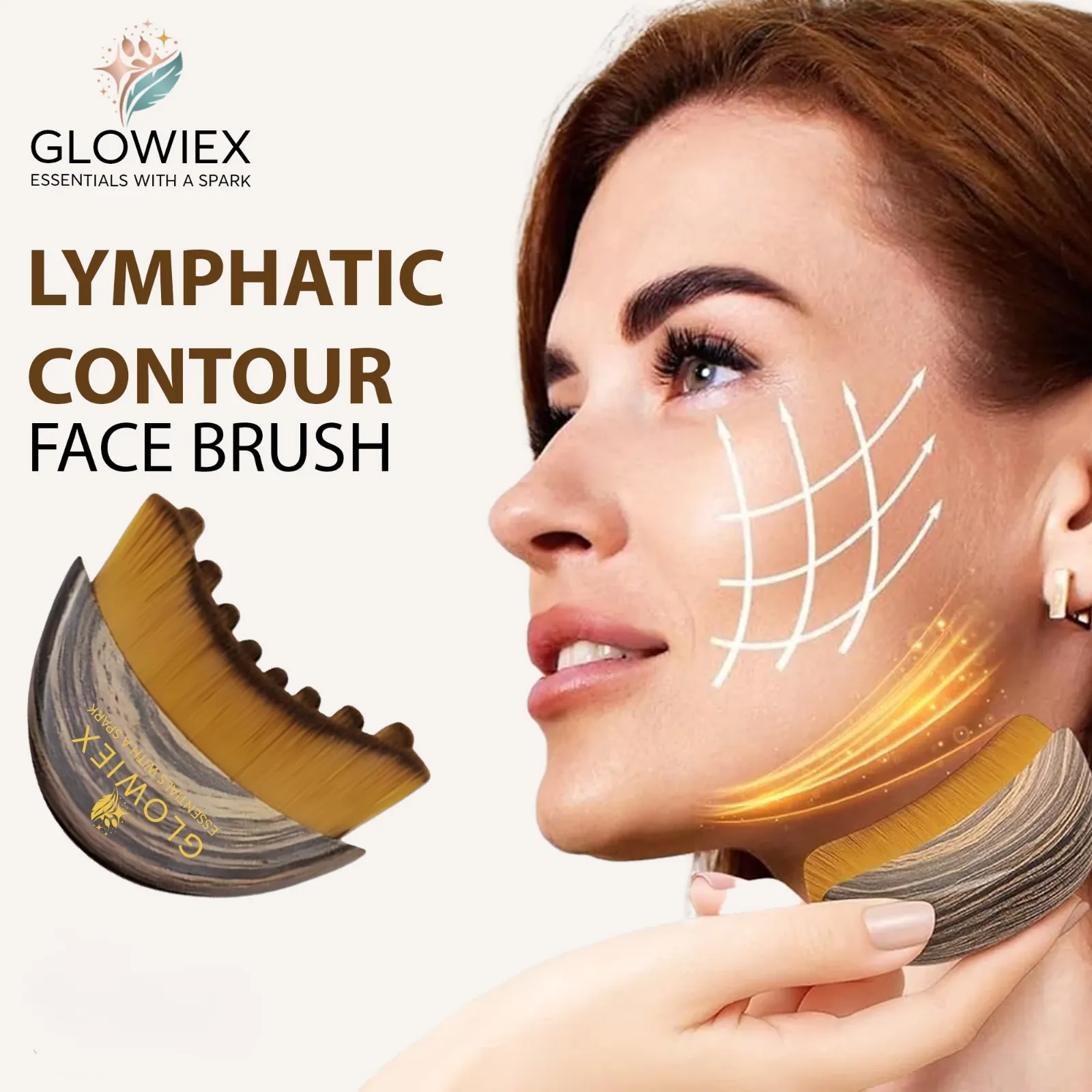Glowiex Lymphatic Contour Face Brush